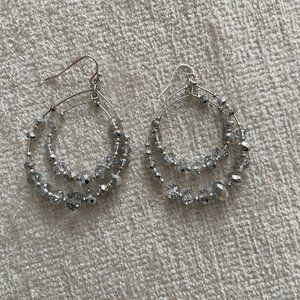 Beaded hoop earrings